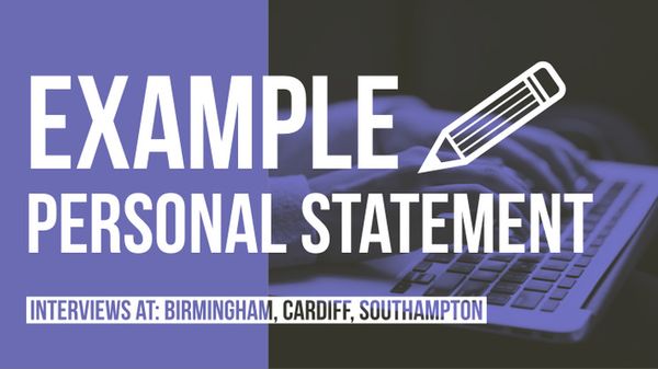 Example Personal Statement - Birmingham, Cardiff, Southampton